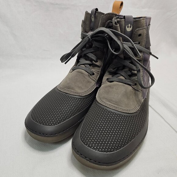 Clarks Nature Star Wars Last Jedi Rey Ankle High Lace Up Gray Shoes Women's 9 - Picture 1 of 10